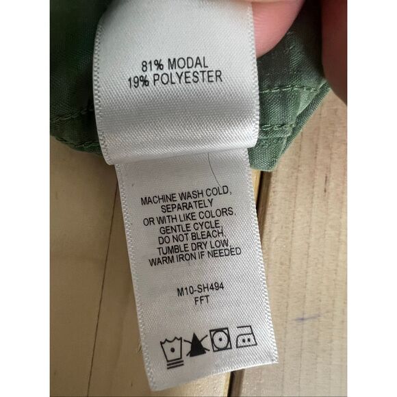 Cabela’s Shirt Size XLR Green Mens Casual Button Down Short Sleeve Chest-Pocket - Picture 12 of 14